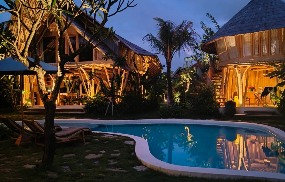 Bamboo Tropical Retreat One Bedroom Round Bamboo House near Sanur Image